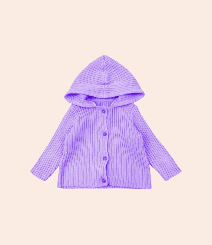 Ribbed knit hoodie - Image 2