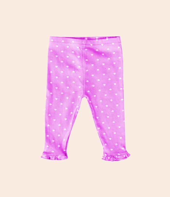 Sky blue heart print leggings - Image 2